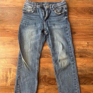 Zara Blue Straight Leg Jeans with Vintage Wash